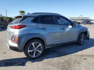 2021 Hyundai Kona Ultimate with VIN KM8K53A52MU679799, listed as a Copart auction lot 46955995 with 0 mi miles and Salvage Title. Bid and sale history available at carsss.com. Image 3.