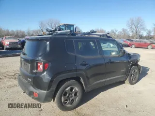 2015 Jeep Renegade Latitude with VIN ZACCJABH9FPB80553, listed as a Copart auction lot 83657494 with 76,005 mi miles and Salvage Title. Bid and sale history available at carsss.com. Image 3.