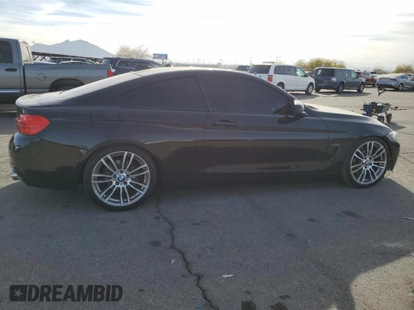 2014 BMW 4 Series 428i with VIN WBA3N7C50EF719927, listed as a Copart auction lot 86313054 with 123,727 mi miles and Salvage Title. Bid and sale history available at DreamBid. Image 3.
