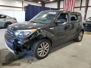 2019 Kia Soul + with VIN KNDJP3A59K7662939, listed as a Copart auction lot 46654785 with 99,864 mi miles and Salvage Title. Bid and sale history available at carsss.com. Image 1.