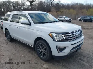 2019 Ford Expedition Max Limited with VIN 1FMJK2AT3KEA17685, listed as a IAAI auction lot 41970087 with 122,659 mi miles and . Bid and sale history available at DreamBid. Image 1.