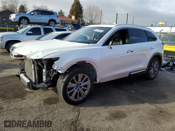 2021 Mazda CX-9 Signature with VIN JM3TCBEY4M0504837, listed as a Copart auction lot 47611595 with 85,491 mi miles and Salvage Title. Bid and sale history available at DreamBid. Image 1.