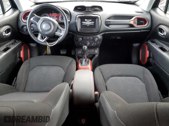 2019 Jeep Renegade Trailhawk z VIN ZACNJBC19KPK06415, wystawiony jako Copart lot #41493805 z przebiegiem 64 239 mil mil oraz Szkoda całkowita • Salvage title. Historia ofert i sprzedaży dostępna na DreamBid. Obrazek 8.