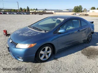 2007 Honda Civic Cpe EX with VIN 2HGFG12867H506535, listed as a Copart auction lot 52620955 with 141,544 mi miles and Salvage Title. Bid and sale history available at carsss.com. Image 1.