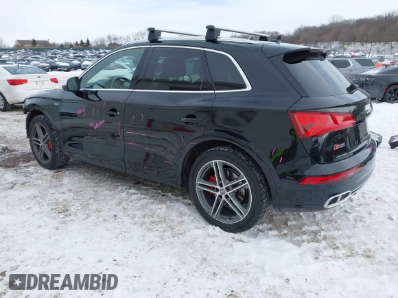 2018 Audi SQ5 Premium Plus z VIN WA1A4AFY1J2169617, wystawiony jako IAAI lot #41619017 z przebiegiem 53 477 mil mil oraz . Historia ofert i sprzedaży dostępna na DreamBid. Obrazek 3.