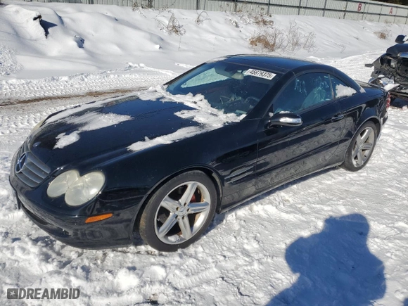2004 Mercedes-Benz SL-Class with VIN WDBSK75F34F074135, listed as a Copart auction lot 45679375 with 59,440 mi miles and Clean Title. Bid and sale history available at carsss.com. Image 1.