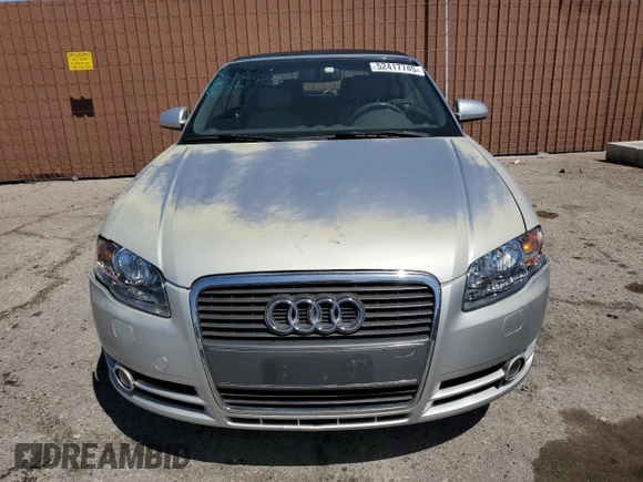 2008 Audi A4 2.0T with VIN WAUAF48H58K016812, listed as a Copart auction lot 52417745 with 84,468 mi miles and Salvage title. Bid and sale history available at DreamBid. Image 5.