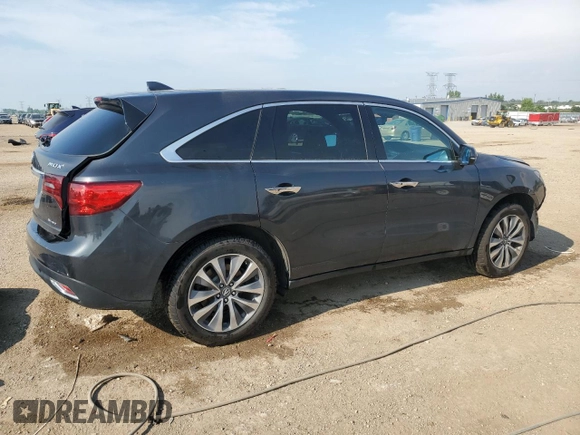 2014 Acura MDX Technology with VIN 5FRYD4H40EB047929, listed as a Copart auction lot 63595925 with 135,301 mi miles and Salvage title. Bid and sale history available at DreamBid. Image 3.