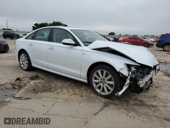2015 Audi A6 Premium Plus with VIN WAUFGAFC2FN036066, listed as a Copart auction lot 54968875 with Not provided miles and Salvage title. Bid and sale history available at DreamBid. Image 4.