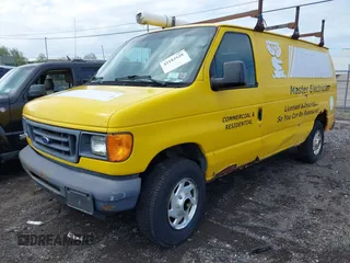 2006 Ford Econoline Cargo with VIN 1FTNE24W76HB25668, listed as a IAAI auction lot 42183528 with 225,468 mi miles and . Bid and sale history available at carsss.com. Image 2.