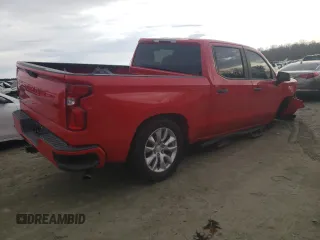 2020 Chevrolet Silverado 1500 Custom with VIN 3GCPWBEH9LG353375, listed as a Copart auction lot 43053215 with 47,410 mi miles and Salvage Title. Bid and sale history available at carsss.com. Image 3.