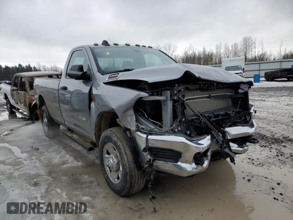 2021 Ram 2500 Tradesman with VIN 3C6MR5AJ0MG558726, listed as a Copart auction lot 46587075 with 35,422 mi miles and Salvage Title. Bid and sale history available at carsss.com. Image 4.