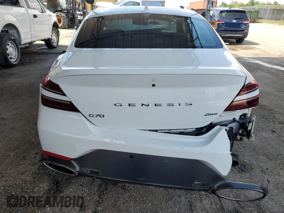 2025 Genesis G70 2.5T with VIN KMTG34SC0SU152314, listed as a Copart auction lot 61581285 with 8,656 mi miles and Non repairable. Bid and sale history available at DreamBid. Image 6.