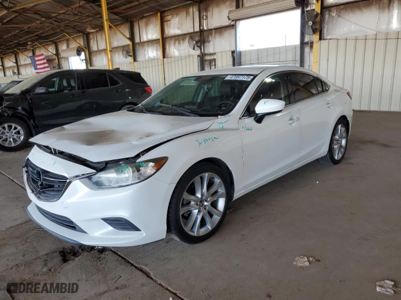 2016 Mazda Mazda6 i Touring with VIN JM1GJ1V54G1483907, listed as a Copart auction lot 47897175 with 128,228 mi miles and Salvage Title. Bid and sale history available at carsss.com. Image 1.