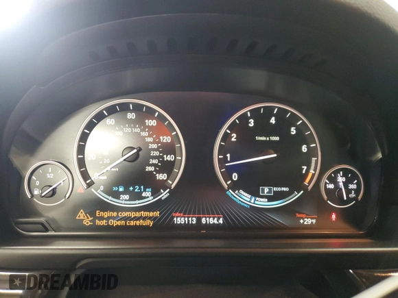 2016 BMW 5 Series 528i xDrive with VIN WBA5A7C53GG148886, listed as a Copart auction lot 46099925 with 155,113 mi miles and Salvage Title. Bid and sale history available at DreamBid. Image 9.