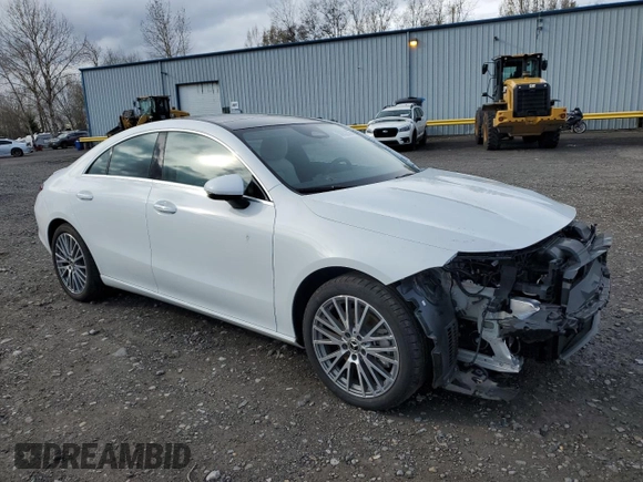 2024 Mercedes-Benz CLA 250 with VIN W1K5J4HB1RN450181, listed as a Copart auction lot 50052825 with 5,297 mi miles and Salvage title. Bid and sale history available at DreamBid. Image 4.