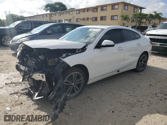 2021 BMW 2 Series 228i with VIN WBA53AK01M7J27575, listed as a Copart auction lot 56217515 with 52,201 mi miles and Non repairable. Bid and sale history available at DreamBid. Image 1.
