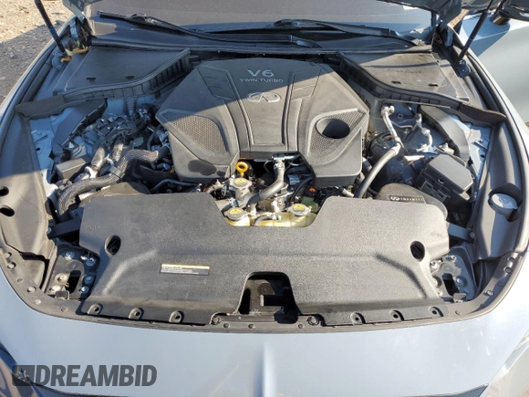 2021 Infiniti Q60 Red Sport 400 with VIN JN1FV7LL7MM560206, listed as a Copart auction lot 69141254 with 27,365 mi miles and Salvage title. Bid and sale history available at DreamBid. Image 11.