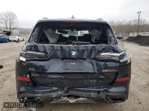 2021 BMW X5 M50i with VIN 5UXJU4C05M9F02940, listed as a Copart auction lot 38500183 with Not Provided miles. Bid and sale history available at carsss.com. Image 6.