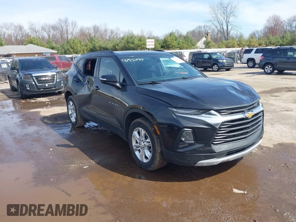 2021 Chevrolet Blazer LT with VIN 3GNKBCRS4MS527506, listed as a IAAI auction lot 41952184 with 76,883 mi miles and . Bid and sale history available at DreamBid. Image 1.
