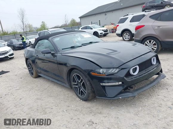 2018 Ford Mustang EcoBoost Premium with VIN 1FATP8UH5J5111239, listed as a IAAI auction lot 42021034 with 96,986 mi miles and . Bid and sale history available at DreamBid. Image 1.