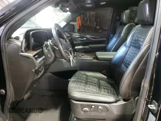 2021 Cadillac Escalade Sport Platinum with VIN 1GYS4GKL7MR338004, listed as a Copart auction lot 44308885 with 40,531 mi miles and Salvage title. Bid and sale history available at DreamBid. Image 7.