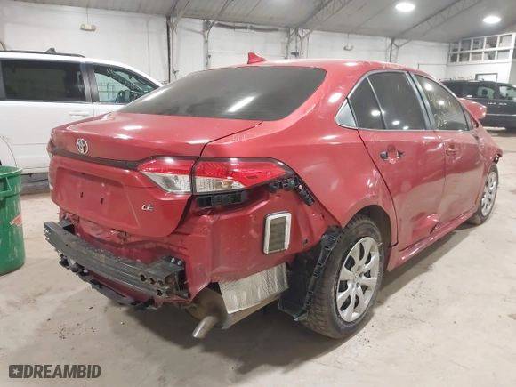 2020 Toyota Corolla LE with VIN JTDEPRAE3LJ027496, listed as a IAAI auction lot 41822666 with 64,433 mi miles. Bid and sale history available at carsss.com. Image 4.
