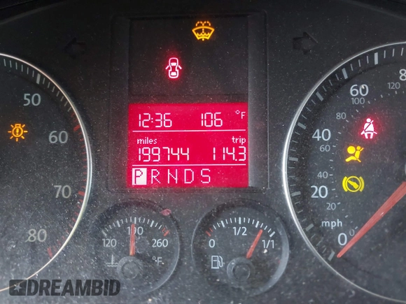 2007 Volkswagen Jetta Wolfsburg Edition with VIN 3VWEF71K67M141186, listed as a IAAI auction lot 42481574 with 199,744 mi miles and . Bid and sale history available at DreamBid. Image 7.