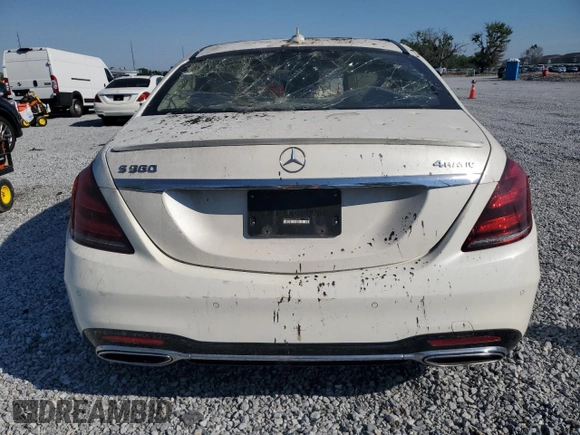 2018 Mercedes-Benz S 560 with VIN WDDUG8GB3JA406262, listed as a Copart auction lot 50542265 with Not Provided miles and Salvage Title. Bid and sale history available at carsss.com. Image 6.