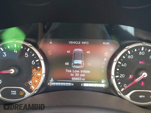 2017 Jeep Renegade Latitude with VIN ZACCJABBXHPG00433, listed as a IAAI auction lot 41913750 with 68,883 mi miles and . Bid and sale history available at DreamBid. Image 7.