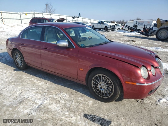 2007 Jaguar S-Type 3.0 with VIN SAJWA01A37FN79900, listed as a Copart auction lot 88814595 with 0 mi miles and Salvage Title. Bid and sale history available at carsss.com. Image 4.