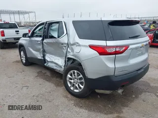 2021 Chevrolet Traverse LS with VIN 1GNERFKW1MJ254095, listed as a IAAI auction lot 42336687 with Not provided miles and . Bid and sale history available at DreamBid. Image 3.