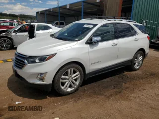 2019 Chevrolet Equinox Premier z VIN 2GNAXPEX7K6122855, wystawiony jako Copart lot #63851455 z przebiegiem 98 442 mil mil oraz Szkoda całkowita • Salvage title. Historia ofert i sprzedaży dostępna na DreamBid. Obrazek 1.