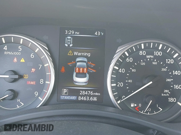 2023 Infiniti Q50 Luxe with VIN JN1EV7BPXPM511389, listed as a IAAI auction lot 41329603 with 28,476 mi miles and . Bid and sale history available at DreamBid. Image 15.