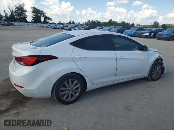 2015 Hyundai Elantra SE with VIN 5NPDH4AE7FH577194, listed as a Copart auction lot 65594265 with 180,170 mi miles and Non repairable. Bid and sale history available at DreamBid. Image 3.