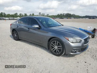 2014 Infiniti Q50 Sport with VIN JN1BV7AP2EM677598, listed as a Copart auction lot 53562495 with 162,310 mi miles and Clean title. Bid and sale history available at DreamBid. Image 4.
