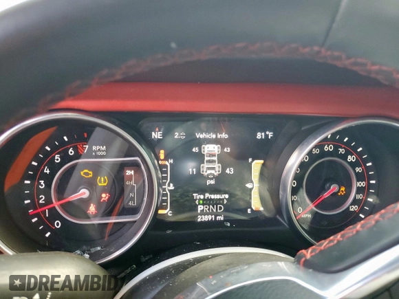 2020 Jeep Wrangler Unlimited Rubicon with VIN 1C4HJXFG3LW234034, listed as a Copart auction lot 55484915 with 23,891 mi miles and Salvage title. Bid and sale history available at DreamBid. Image 9.