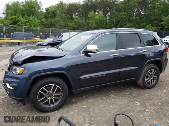 2020 Jeep Grand Cherokee Limited with VIN 1C4RJFBG1LC385427, listed as a Copart auction lot 56102715 with 123,392 mi miles and Salvage title. Bid and sale history available at DreamBid. Image 1.