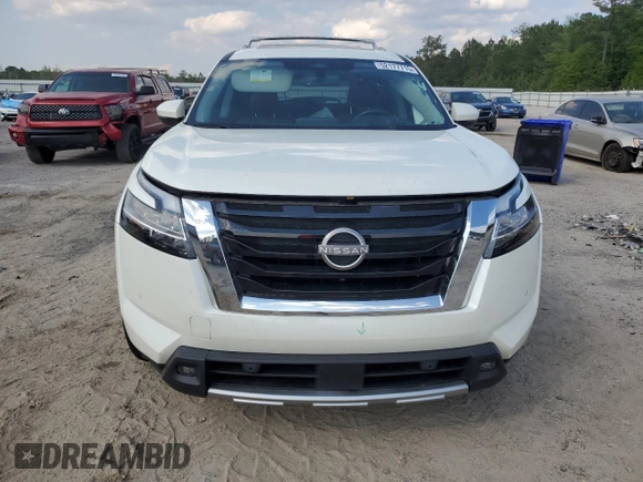 2023 Nissan Pathfinder Platinum with VIN 5N1DR3DJ4PC227904, listed as a Copart auction lot 52177715 with 55,282 mi miles and Salvage title. Bid and sale history available at DreamBid. Image 5.