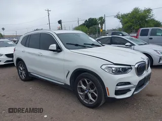 2021 BMW X3 sDrive30i z VIN 5UXTY3C05M9E86634, wystawiony jako IAAI lot #42166392 z przebiegiem Nie podano mil oraz . Historia ofert i sprzedaży dostępna na DreamBid. Obrazek 1.