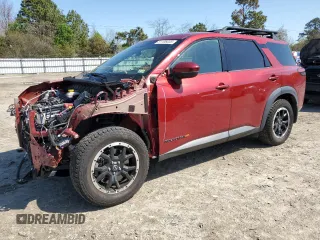 2023 Nissan Pathfinder SV z VIN 5N1DR3BDXPC213776, wystawiony jako Copart lot #51106035 z przebiegiem 91 883 mil mil oraz Szkoda całkowita • Salvage title. Historia ofert i sprzedaży dostępna na DreamBid. Obrazek 1.