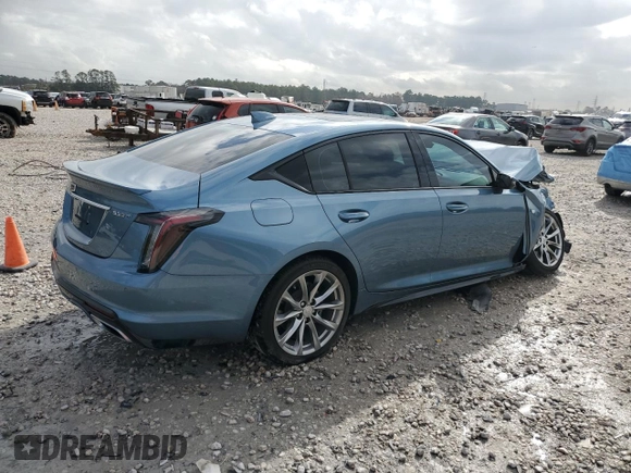2024 Cadillac CT5 Sport z VIN 1G6DP5RK5R0129186, wystawiony jako Copart lot #85107474 z przebiegiem 11 880 mil mil oraz Szkody całkowita. Historia ofert i sprzedaży dostępna na DreamBid. Obrazek 3.