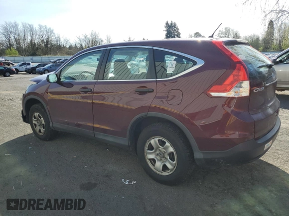 2013 Honda CR-V LX with VIN 5J6RM4H38DL032078, listed as a Copart auction lot 52048005 with 182,421 mi miles and Salvage Title. Bid and sale history available at DreamBid. Image 2.