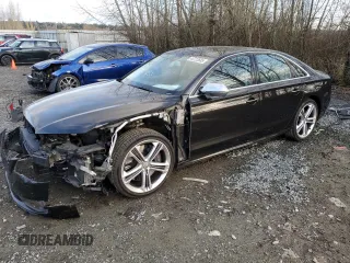 2013 Audi S8 with VIN WAUD2AFDXDN007961, listed as a Copart auction lot 45723835 with 57,477 mi miles and Salvage Title. Bid and sale history available at carsss.com. Image 1.