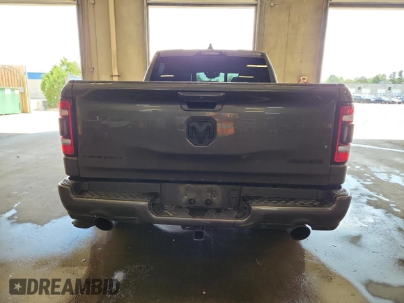 2021 Ram 1500 Limited with VIN 1C6SRFHT1MN563896, listed as a Copart auction lot 63918625 with 91,523 mi miles and Salvage title. Bid and sale history available at DreamBid. Image 6.