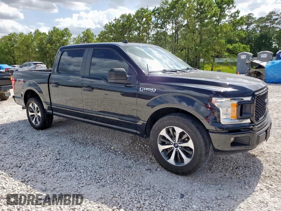 2020 Ford F-150 XL with VIN 1FTEW1CP2LKE78545, listed as a Copart auction lot 59577415 with 110,876 mi miles and Salvage title. Bid and sale history available at DreamBid. Image 4.