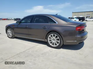 2015 Audi A8 L 4.0T with VIN WAU32AFD9FN032185, listed as a Copart auction lot 53472595 with 45,357 mi miles and Salvage Title. Bid and sale history available at carsss.com. Image 2.