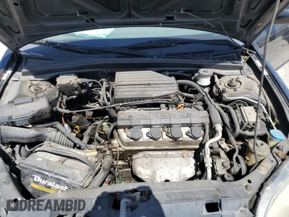2001 Honda Civic EX with VIN 1HGEM22921L042589, listed as a Copart auction lot 52429515 with 204,141 mi miles and Salvage Title. Bid and sale history available at carsss.com. Image 12.