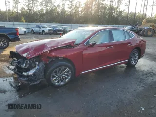 2018 Lexus LS with VIN JTHB51FF5J5002860, listed as a Copart auction lot 42040125 with 29,902 mi miles and Salvage Title. Bid and sale history available at carsss.com. Image 1.