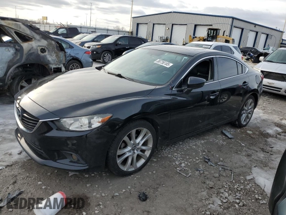 2016 Mazda Mazda6 i Touring with VIN JM1GJ1V55G1449264, listed as a Copart auction lot 88736185 with 91,560 mi miles and Salvage Title. Bid and sale history available at carsss.com. Image 1.